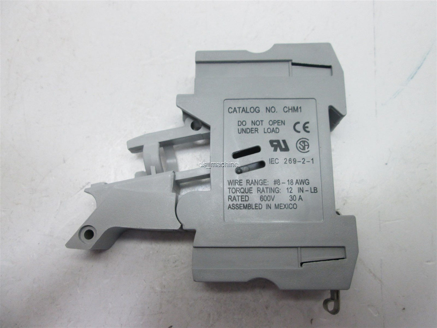 Used Lot of 3 Bussmann CHM1 600V 30A Fuse Holder