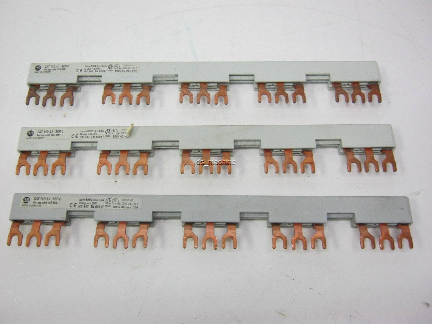 Used Lot of 3 Allen Bradley 140-L1 Series C Link Terminal For Use W/ 140-MN-...