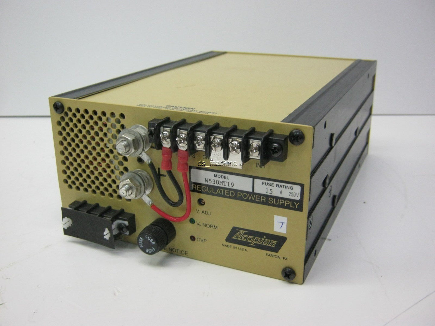 Used Acopian W530MT19 Wide Adjust Regulated Power Supply 5-30VDC 19A