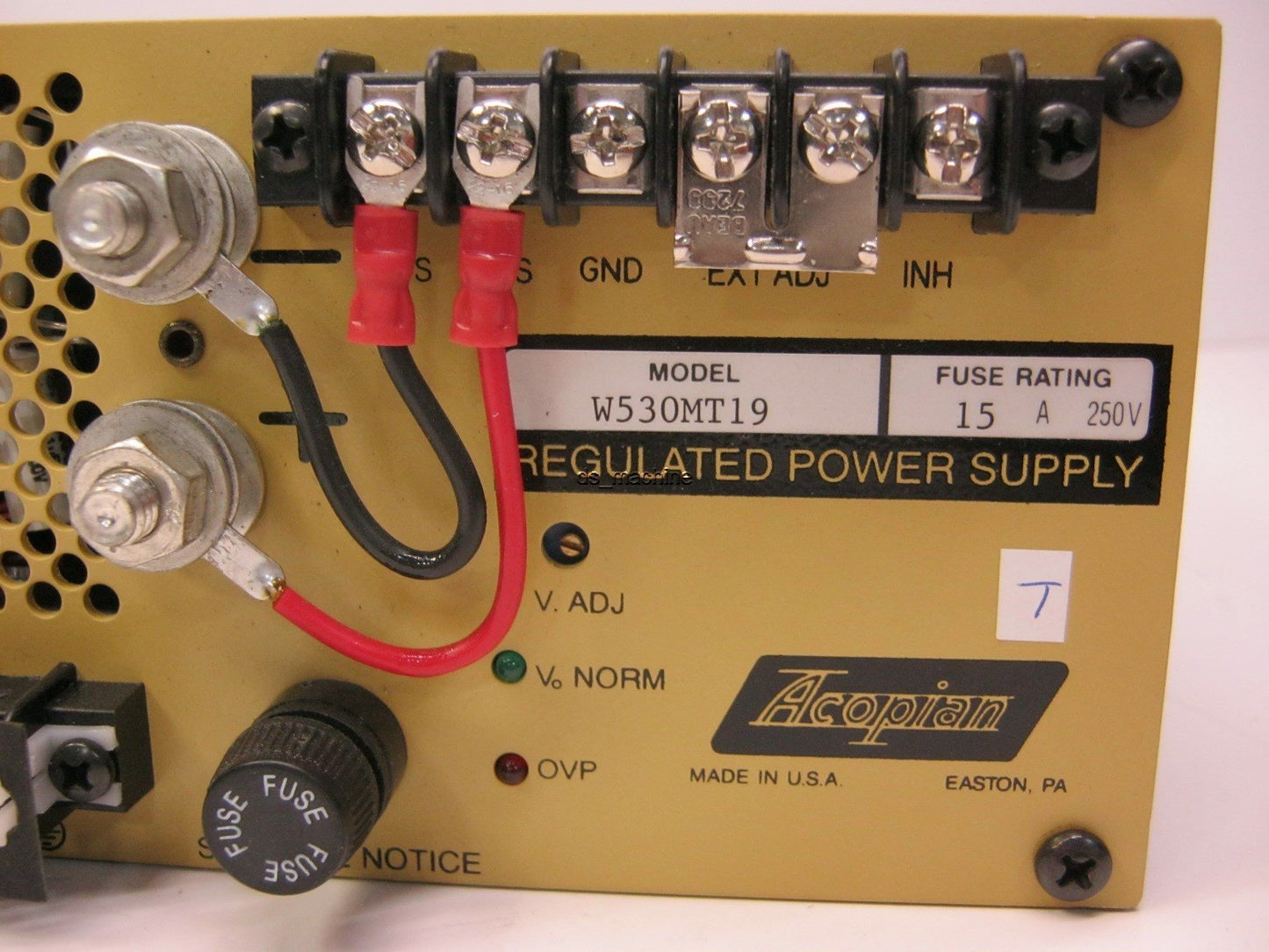 Used Acopian W530MT19 Wide Adjust Regulated Power Supply 5-30VDC 19A