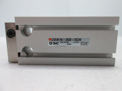 New SMC CDUK16-25D-XC34 Compact Cylinder 50mm Stroke