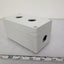 Used Sartel A-2066 Pushbutton Enclosure 3x 22mm Plastic Gray 5 1/4" x 2 7/8" x 2 1/2"