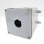 Used Electrical Machine Push Button Enclosure Gray, Plastic, 4.00"L x 4.00"W x 4.47"D