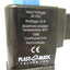 Used Plast-O-Matic THP2V8W24-PV Solenoid Valve 3 Way Diverter 1/4" NPT 24VDC 40PSI
