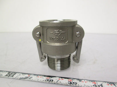 New PT Coupling 10B Male Grove and Cam Lock Fitting for Wet or Dry Goods 1" NPT