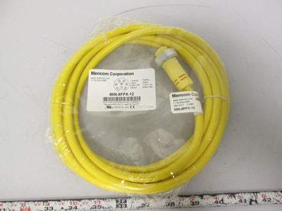 New Mencom Corporation MIN-8FPX-12 Cordset 8-Pole Female Plug 12' 18AWG 300V 5A