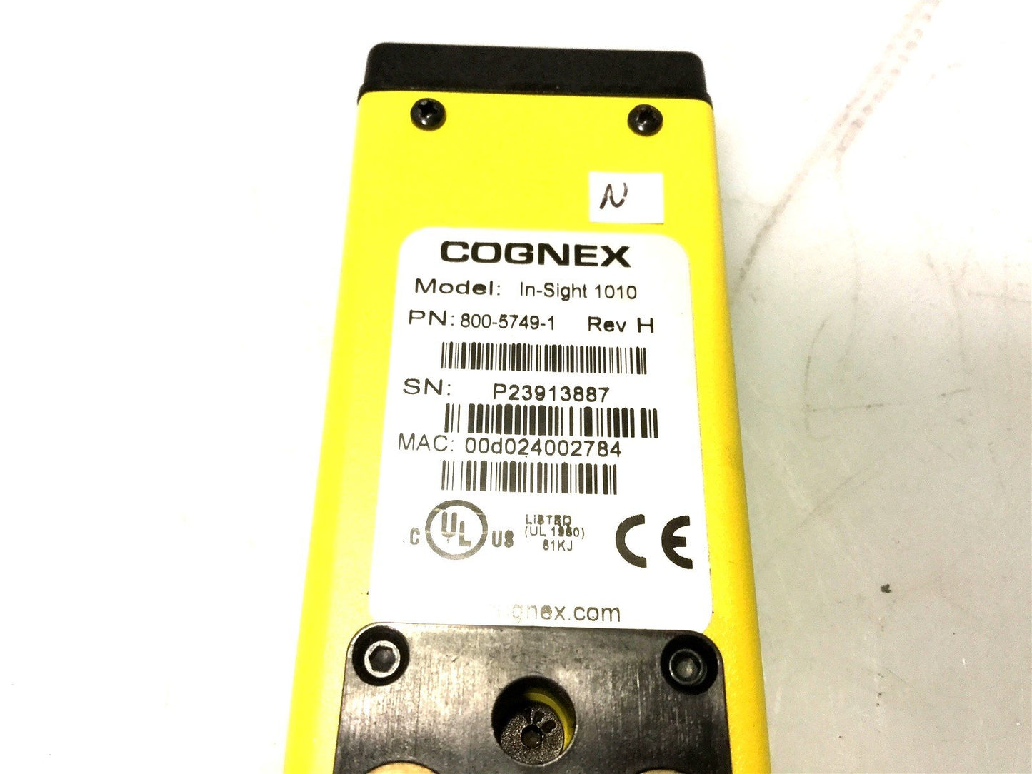 Used Cognex 800-5749-1 Rev. H In-Sight 1010 Machine Vision Camera 640x480 16MB 30FPS