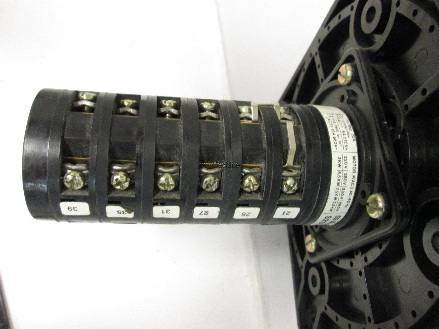 Used Salzer S612 Rotary Cam Switch 690V 60A 20 Pole w/ Auxiliary Contacts