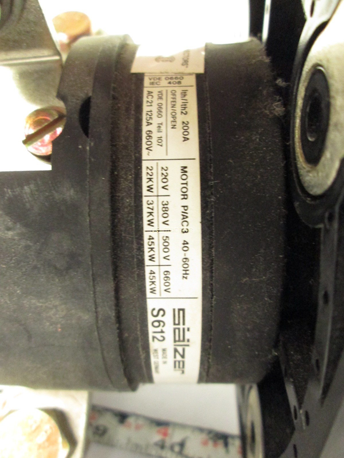 Used Salzer S612 Rotary Cam Switch 690V 60A 20 Pole w/ Auxiliary Contacts