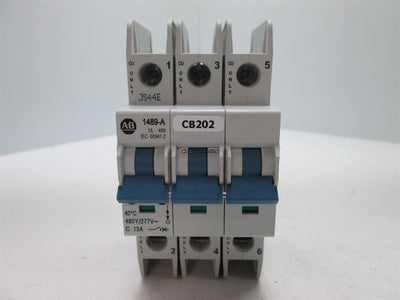 Used Allen Bradley 1489-A3C130 3-Pole Circuit Breaker 480/277V