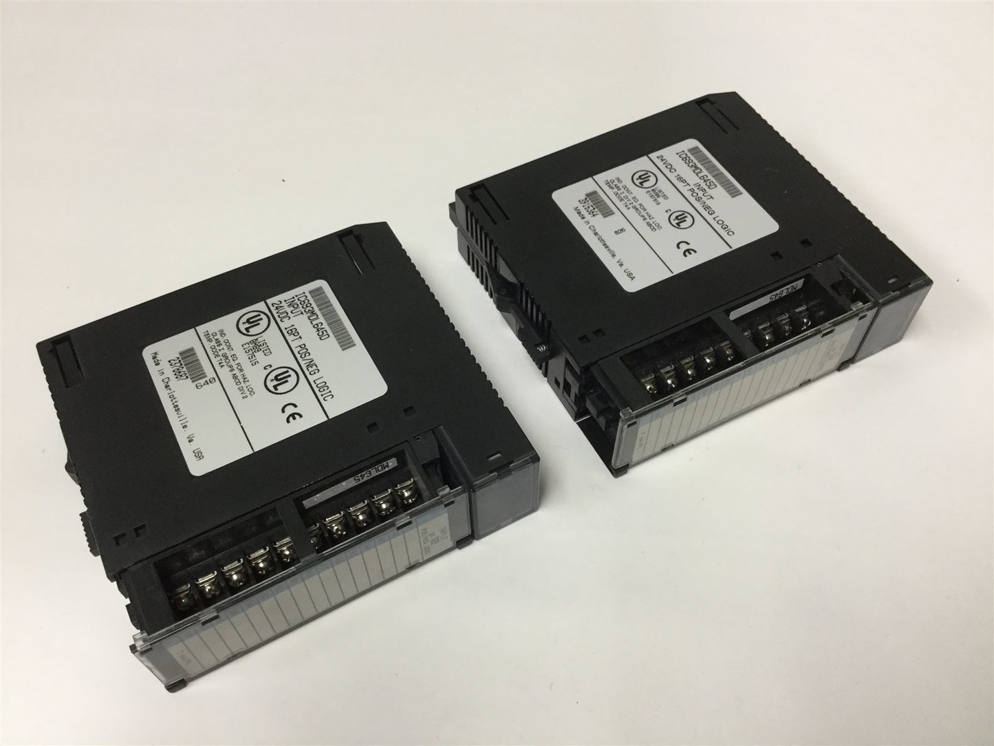 Used Lot of 2 GE Fanuc IC693MDL645D Input Module, 24VDC 16-Point POS/NEG Logic