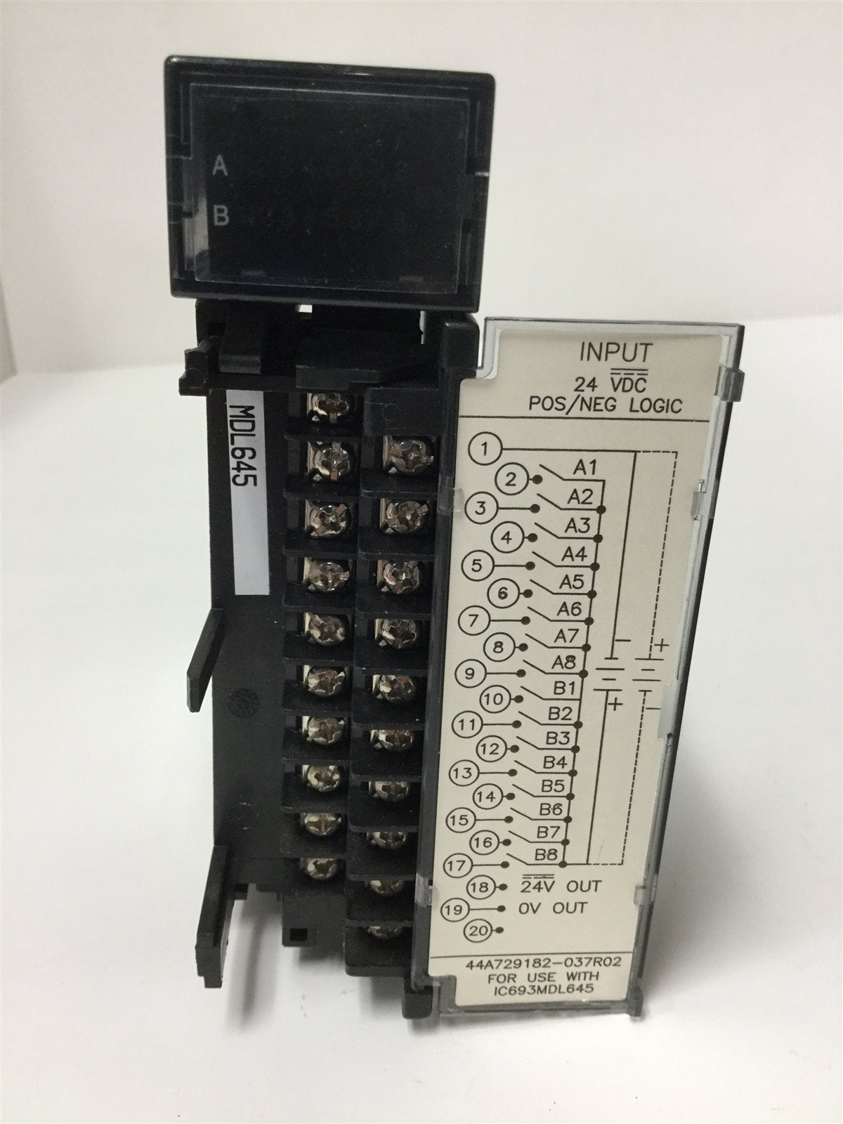 Used Lot of 2 GE Fanuc IC693MDL645D Input Module, 24VDC 16-Point POS/NEG Logic