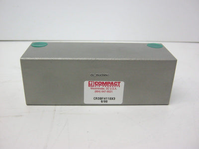 New Compact CR3BFH118X3 Stainless Steel Heavy Duty Cylinder, 3" Stroke, 1-1/8" Bore