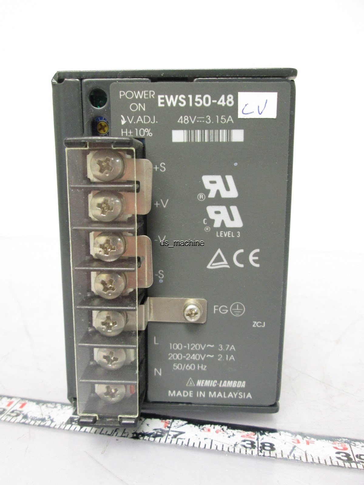 Used Lambda EWS150-48 Power Supply 120/240VAC Input 48VDC 3.15A Output 150W
