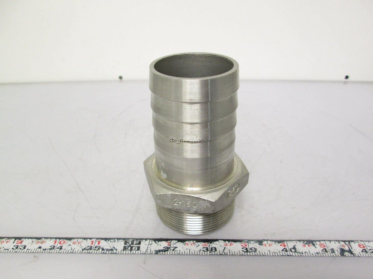 Used 2" NPT to 2" Hose Adapter 316 Stainless Steel
