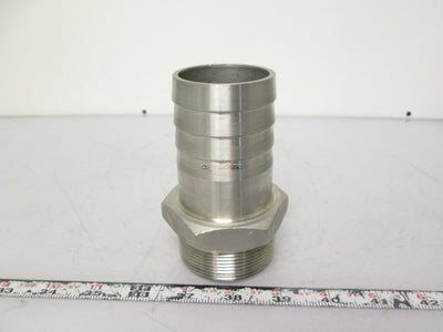 Used 2" NPT to 2" Hose Adapter 316 Stainless Steel