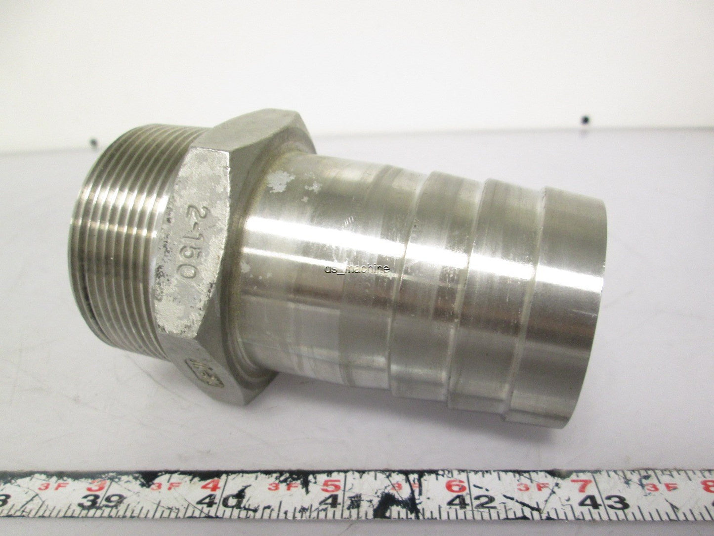Used 2" NPT to 2" Hose Adapter 316 Stainless Steel