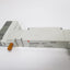 Used SMC VQ2300N-5C1 Solenoid Valve, 5-Port, 3 Pos. Closed Center, 24VDC