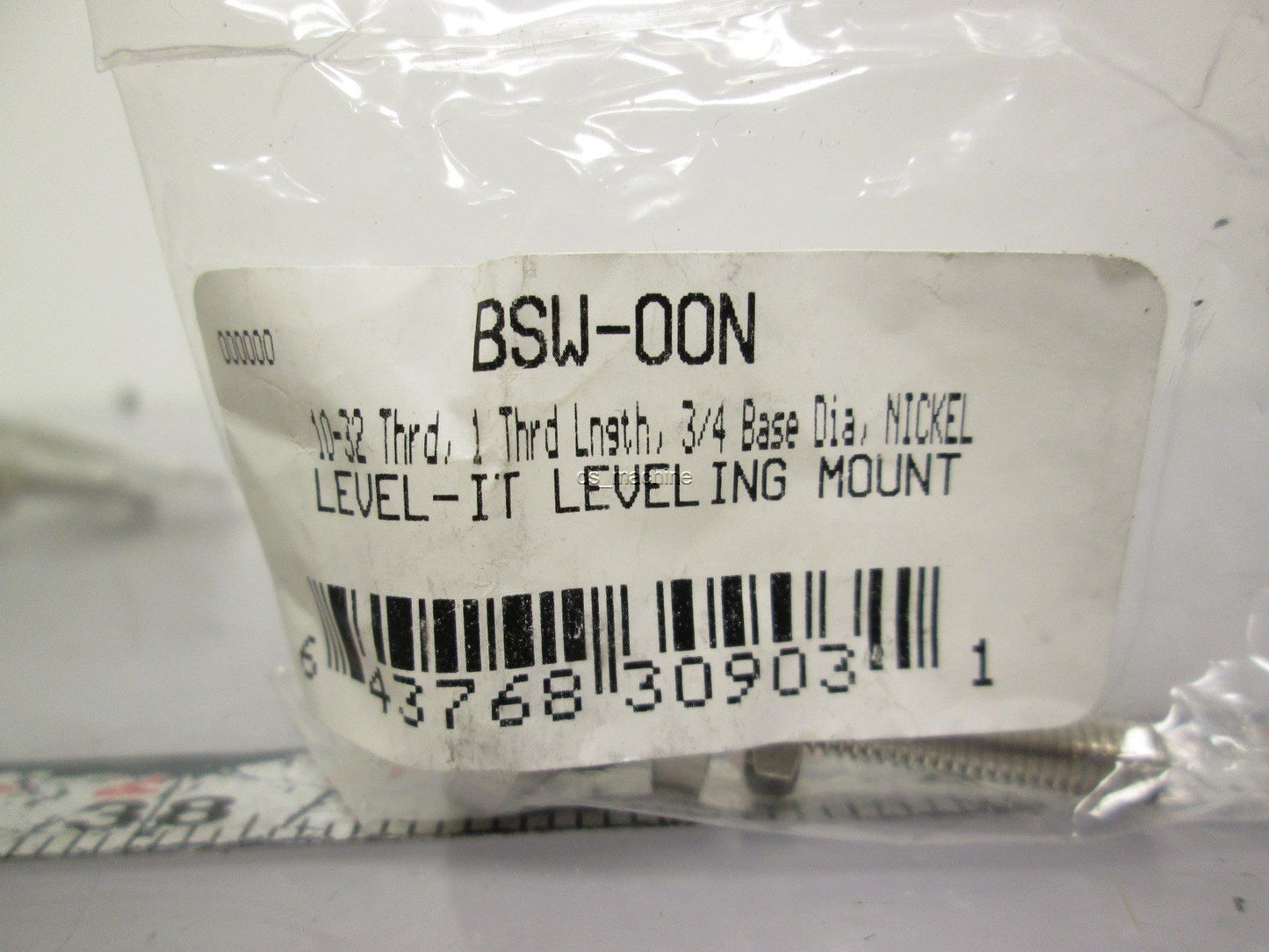 Used Lot of 4 New BSW-00N 10-32 Leveling Mount 3/4" Footprint Nickel Finish ±15°