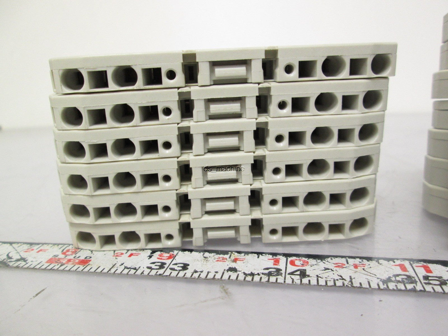 Used Lot of 25 Entrelec D2.5/5.4L Spring Clamp Terminal Blocks w/ 14 End Barriers