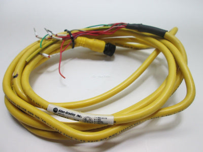 Used Allen-Bradley 889R-F6ECA-5 AC Mirco Style Cordset, 8', 22AWG, 6-Pin