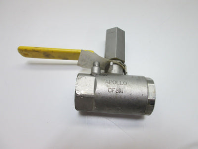 Used Apollo 76-105-01 SS Ball Valve 1" NPT, CF8M Body 316 SS Construction, RPTFE Seat