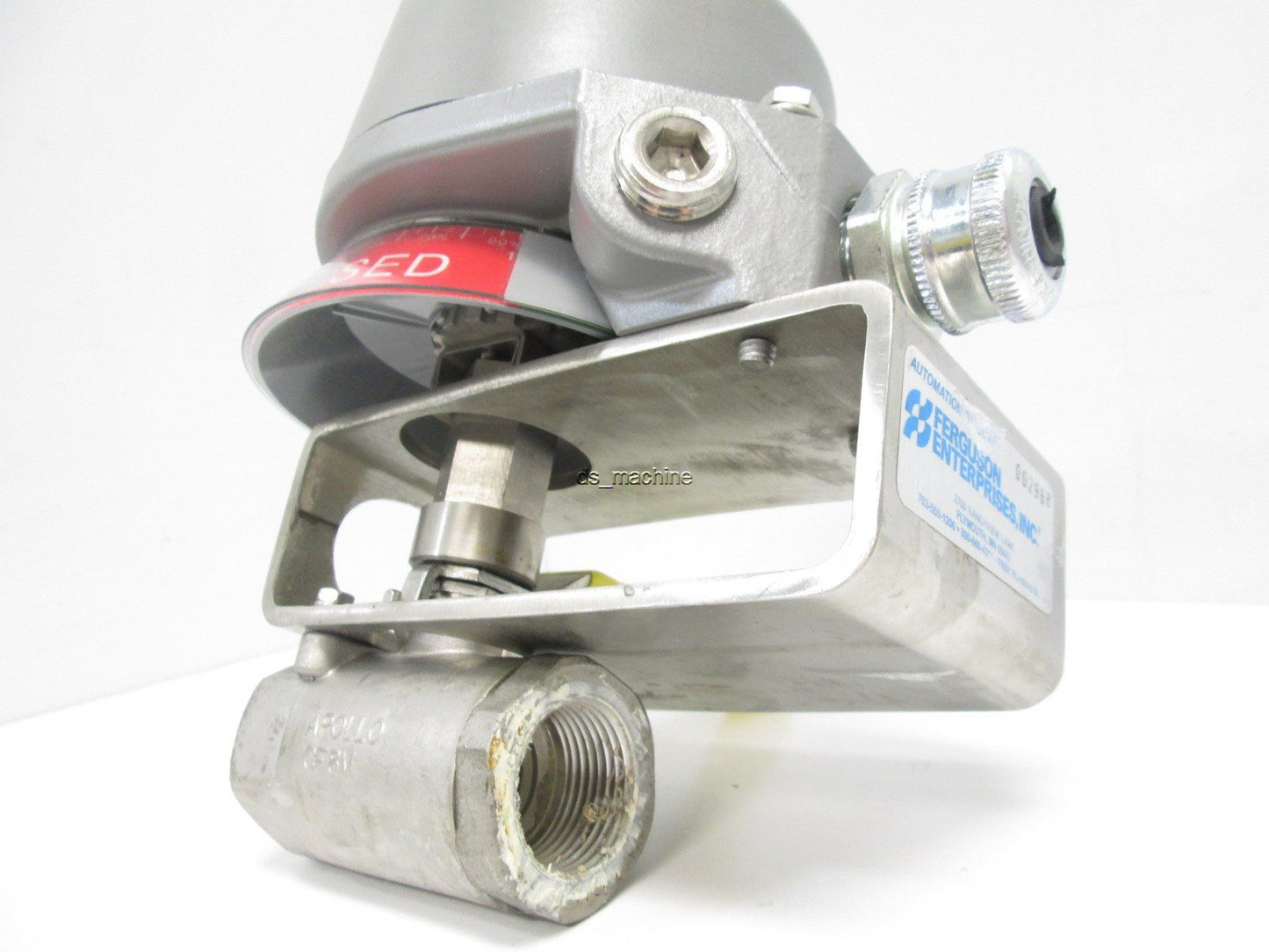 Used StoneL QZM2VE2R ValvePoint Valve Position Switch, SS, 2x SPDT, w/ 1" Ball valve
