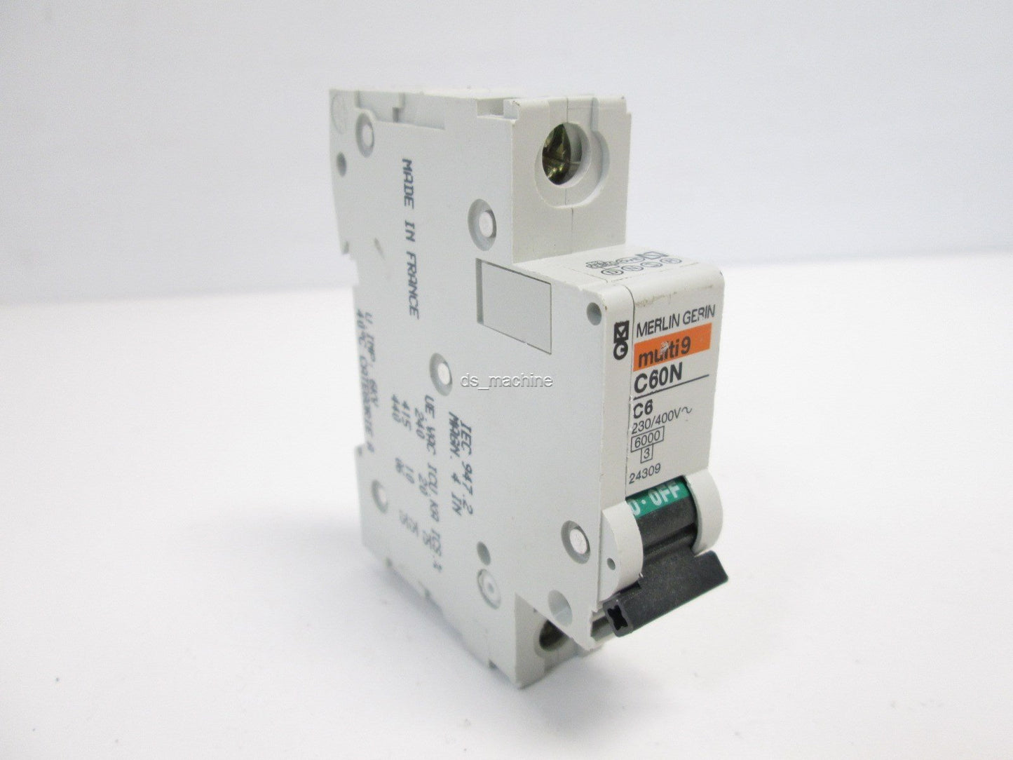 Used Merlin Gerin C60N Circuit Breaker, 1 Pole, 6 Amp, 400V