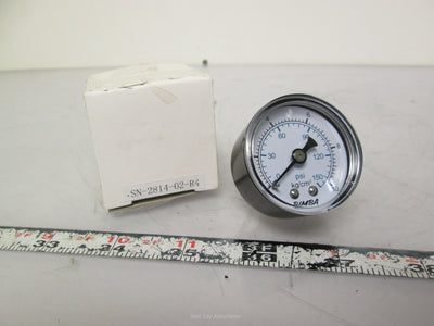 New Bimba Pneumatic Pressure Gauge 0-150PSI 0-10kg/cm2 1/8" NPT
