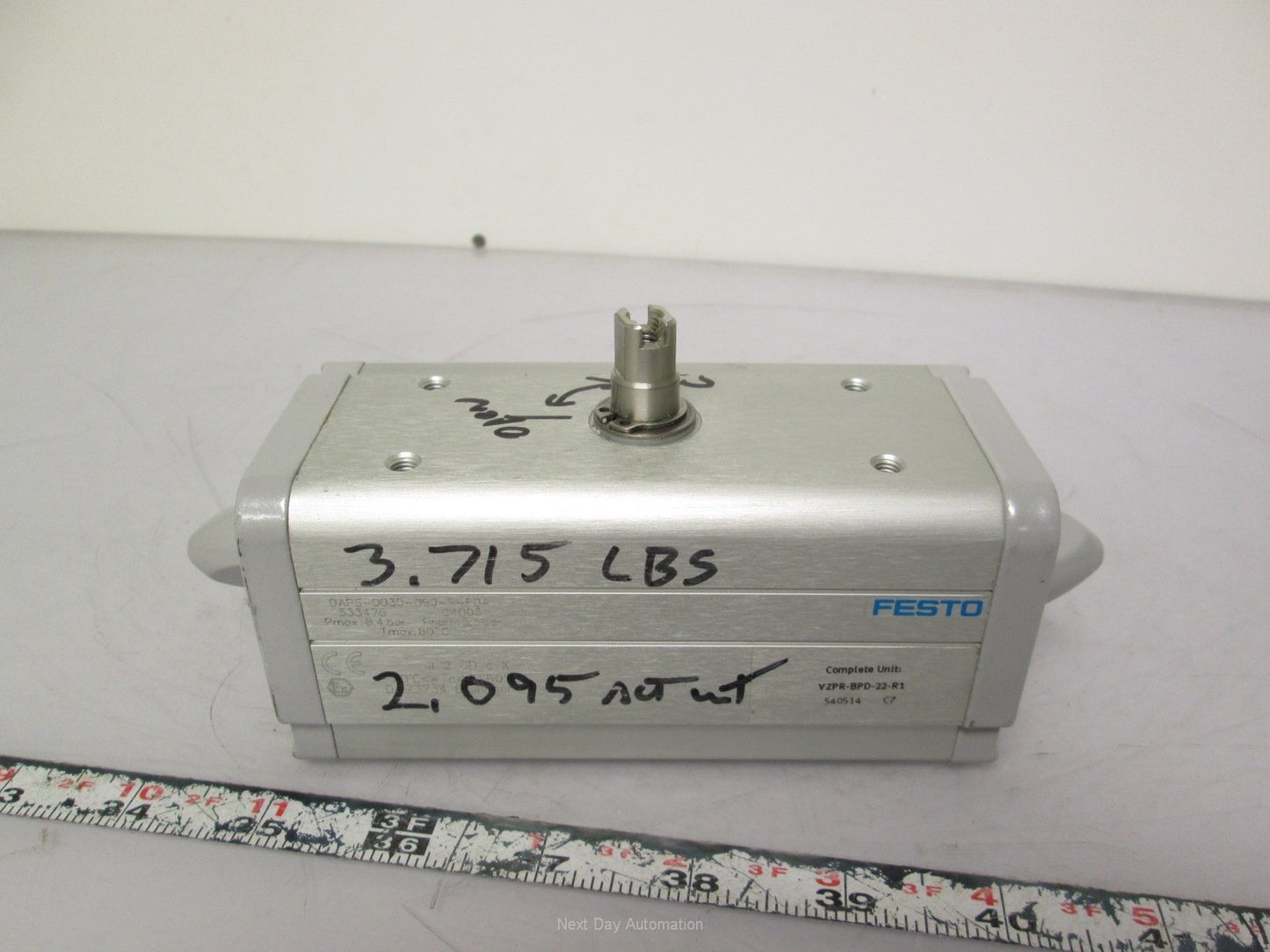 Used Festo DAPS-0030-090-R-F04 Quarter Turn Double Action Actuator 30Nm Close Right