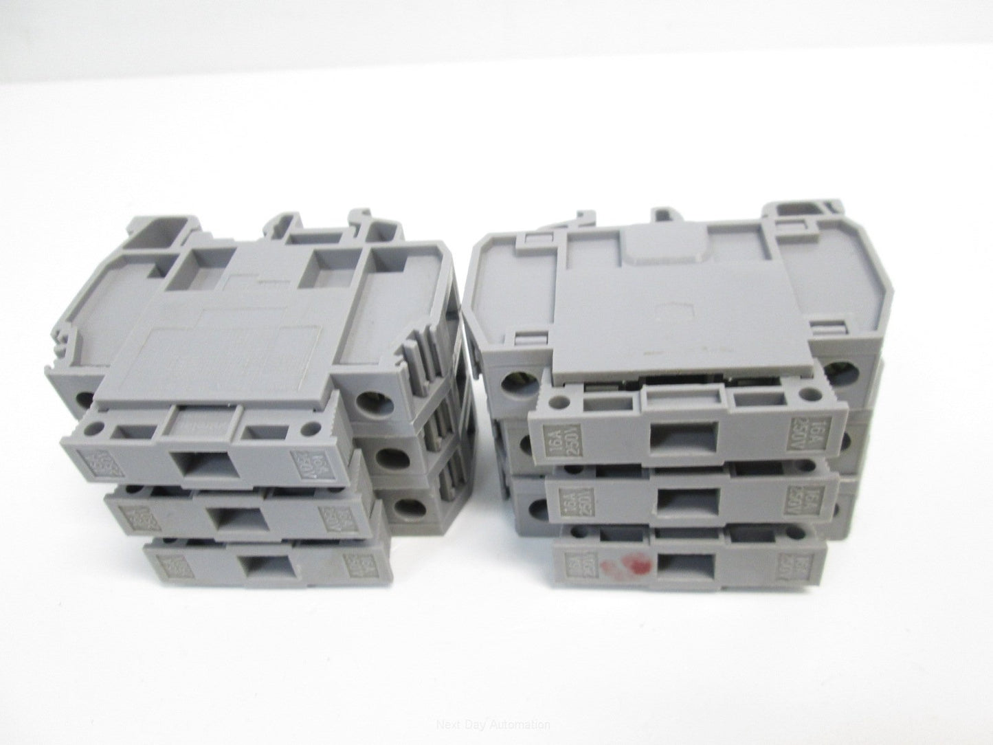 Used Lot of 6 Entrelec M../16/... Fuse Holders 250V 16A Gray
