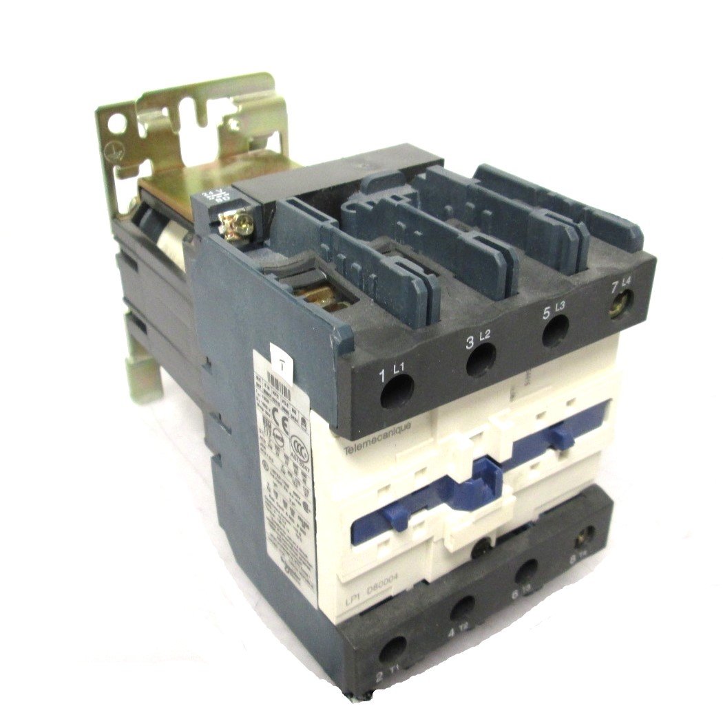Used Telemecanique LP1 D80004 Contactor 24VDC Coil 690VAC @ 125A Contacts 4 Pole