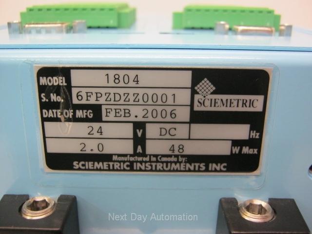 Used Sciemetric sigPOD 1804 Process Monitor, 8 Digital I/O, 4 Analog In, 4 Encoder In