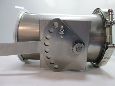 Used 6" x 9" Stainless Pipe With Coating and Damper, With Fab-Tech PSP Clamp