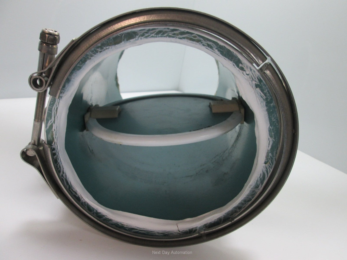 Used 6" x 9" Stainless Pipe With Coating and Damper, With Fab-Tech PSP Clamp