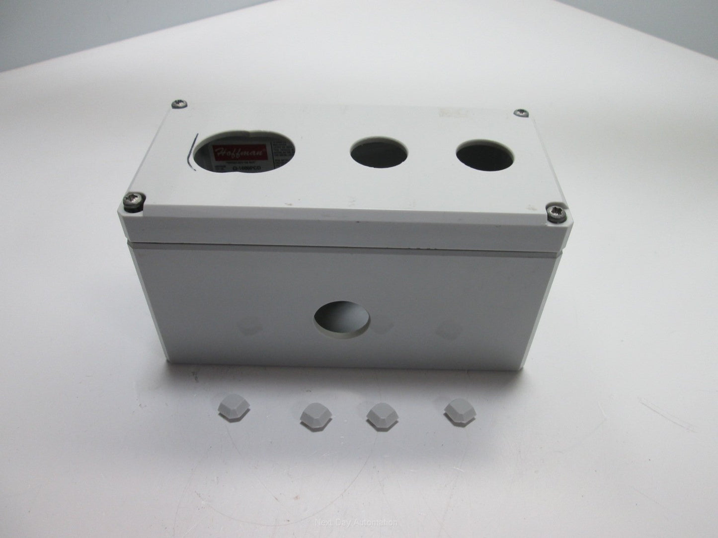 Used Hoffman Q-1689PCD Pushbutton Polycarbonate Enclosure 153 x 73 x 79mm, Box-Lid