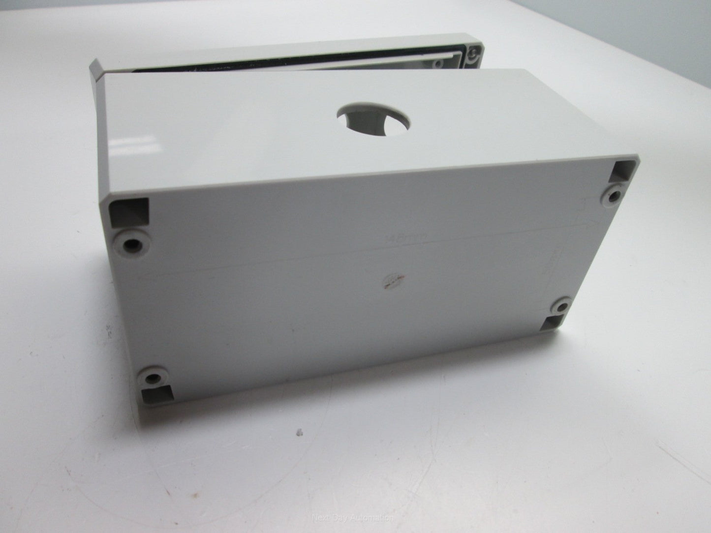 Used Hoffman Q-1689PCD Pushbutton Polycarbonate Enclosure 153 x 73 x 79mm, Box-Lid