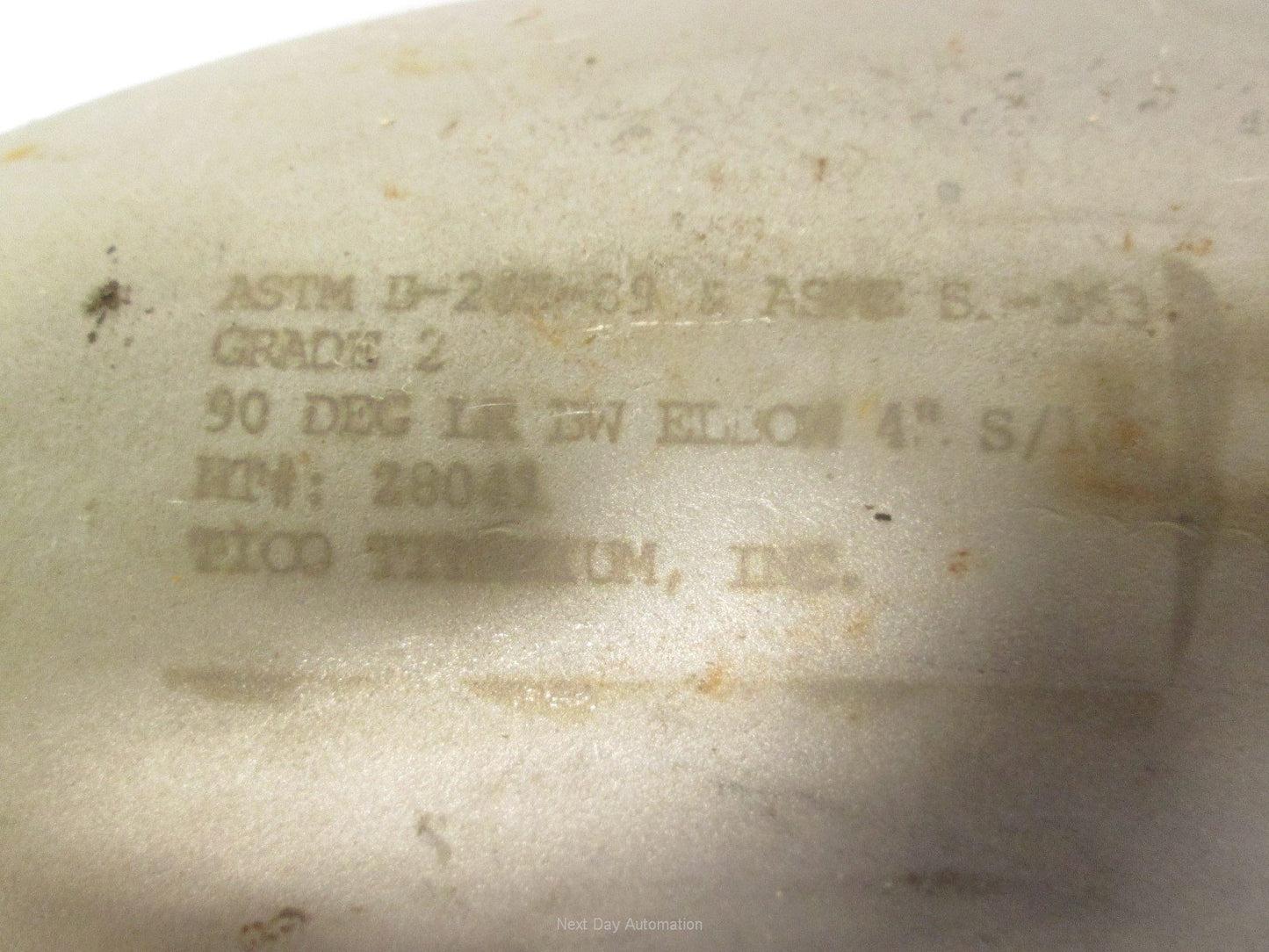 New TICO Titanium 4" 90° Weld Elbow Grade 2 Schedule 10