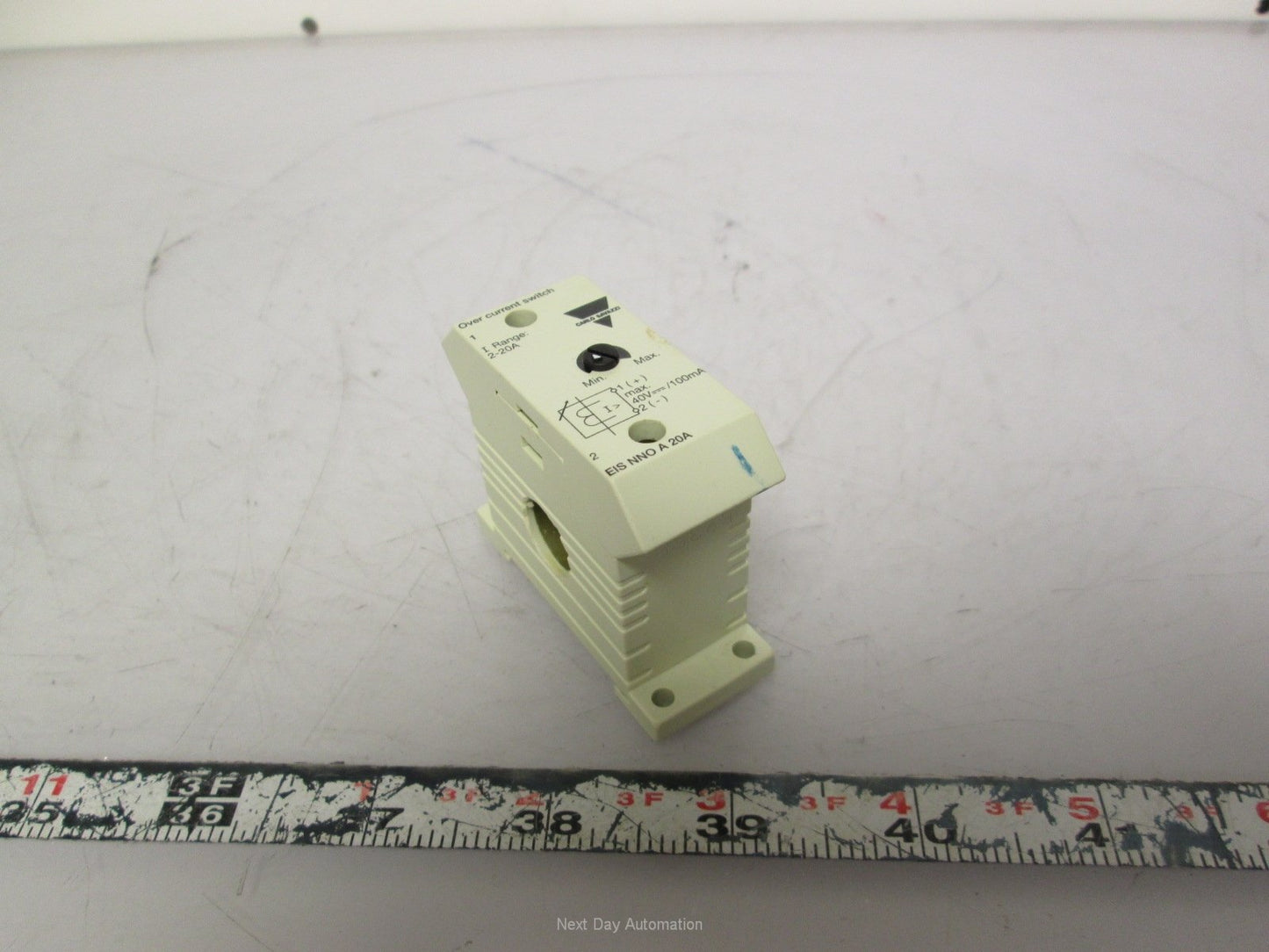 Used Carlo Gavazzi EISNNOA20A Over Current Switch 2-20A Range 40VDC 100mA Contacts