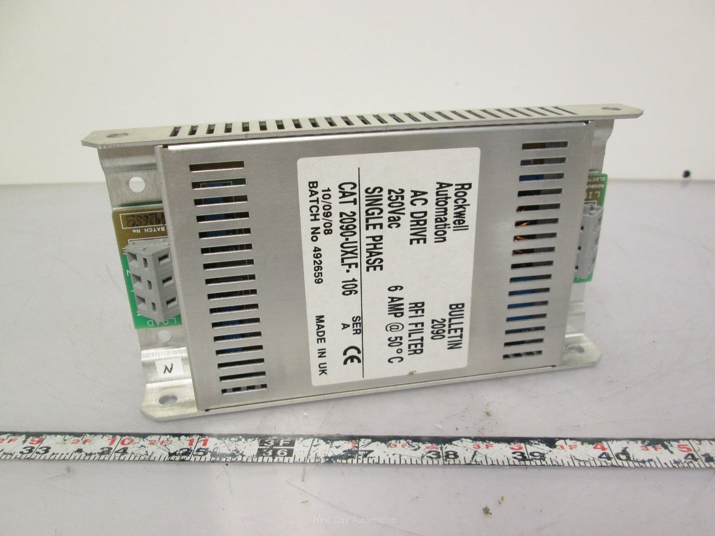 Used Allen Bradley 2090-UXLF-106 Ser A Drive Filter 250VAC 6A Single Phase