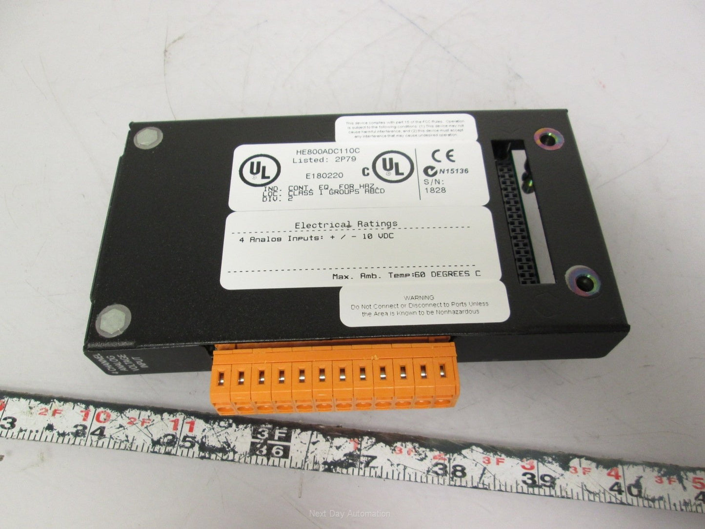Used Horner Electric HE800ADC110C 4 Channel Analog Voltage Input ñ10VDC 12-Bit