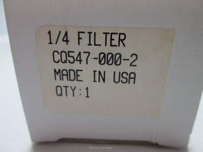 New MSC Industrial CQ547-000-2 Miniature Air Filter 1/4" NPT Ports 20 Micron