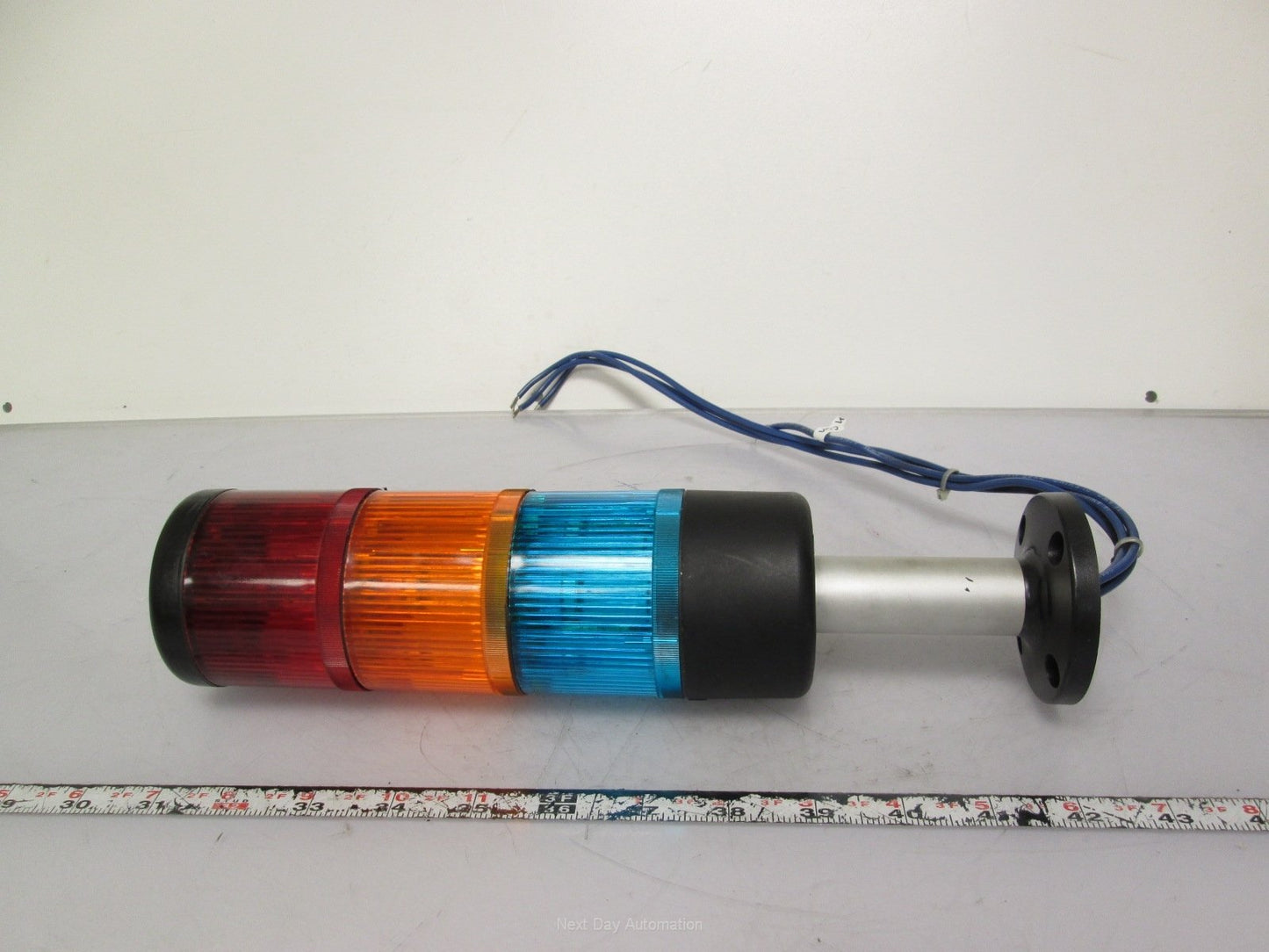 Used Telemecanique XVA Series Stack Light Tower Red Amber Blue 24V w/ Base Mount