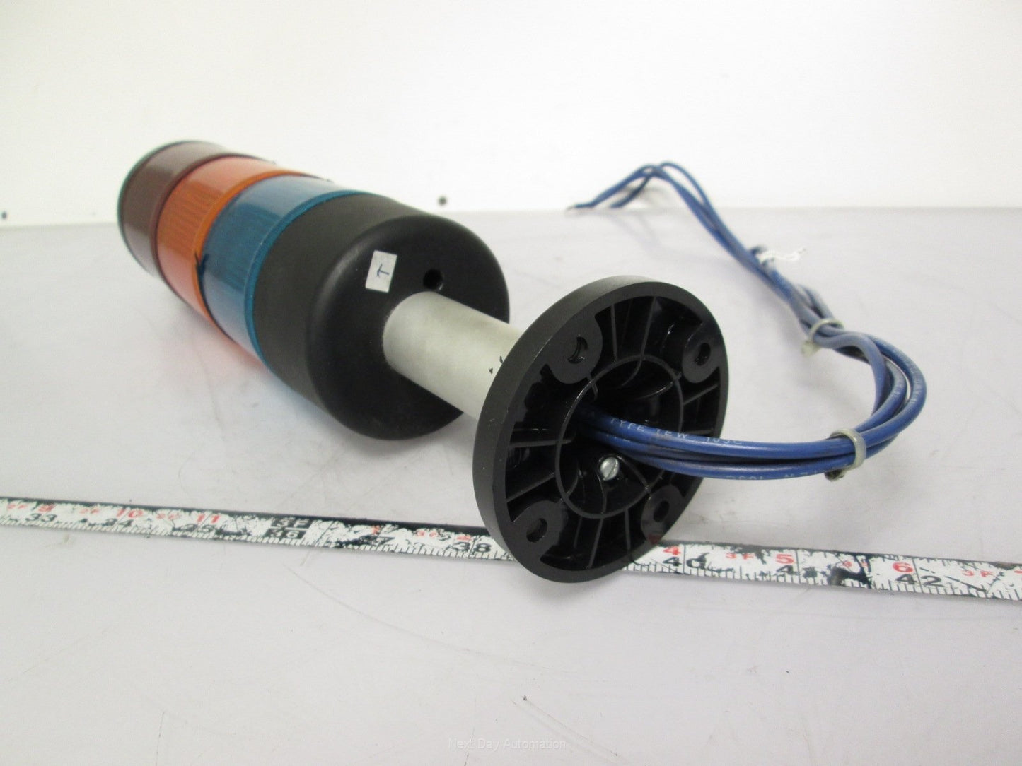 Used Telemecanique XVA Series Stack Light Tower Red Amber Blue 24V w/ Base Mount