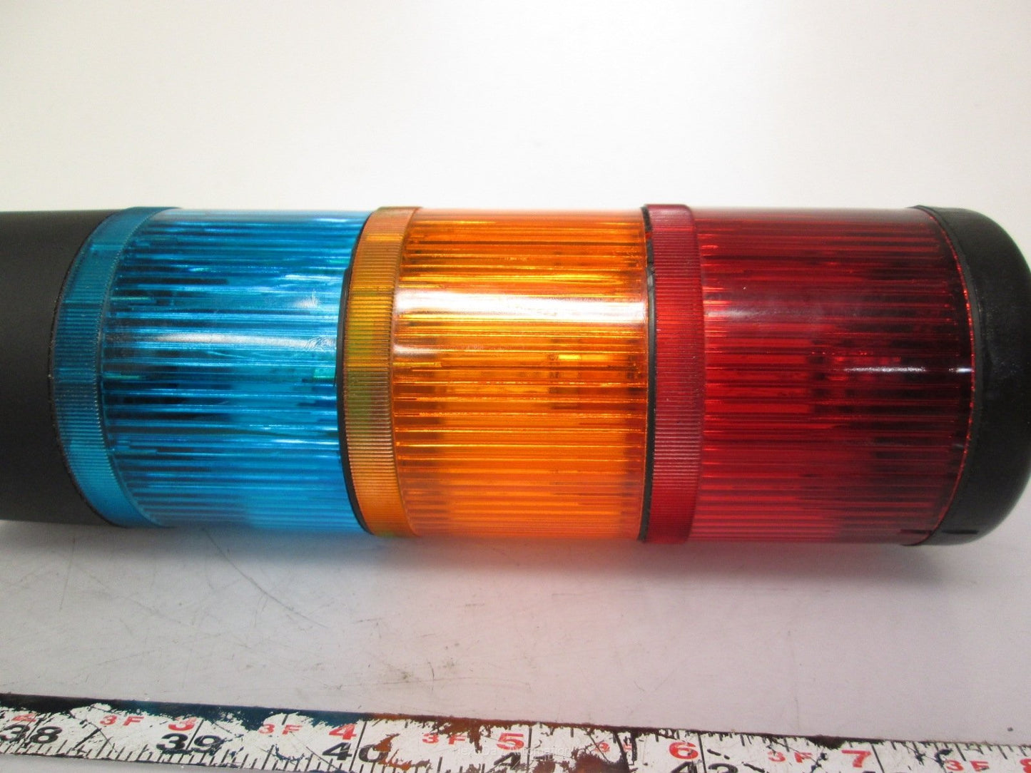 Used Telemecanique XVA Series Stack Light Tower Red Amber Blue 24V w/ Base Mount