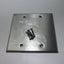 New Lot of 5 New Leviton 84025 2-Gang Stainless Steel Blank Cover Plate, 4" x 4"