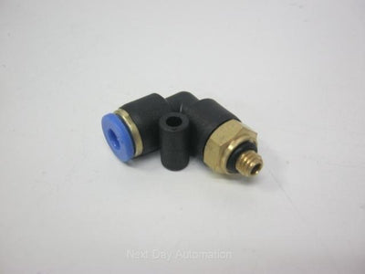 New Lot of 25 New Pneumatic Push-In Fitting: 4mm Tubing, 90° Elbow, M5 x 0.8 Thread