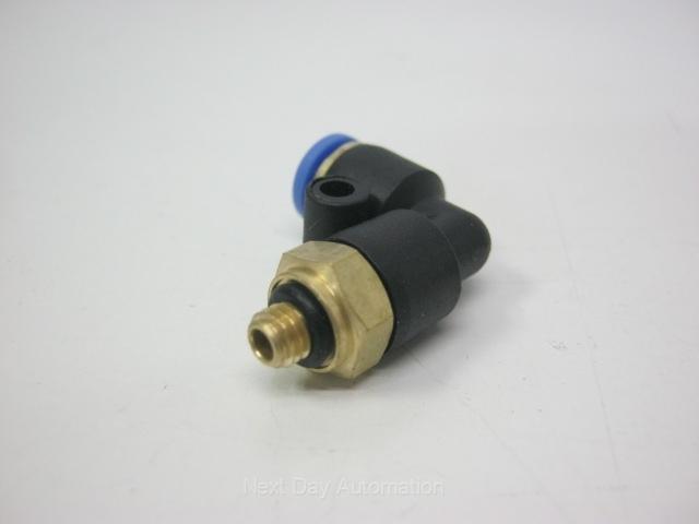 New Lot of 25 New Pneumatic Push-In Fitting: 4mm Tubing, 90° Elbow, M5 x 0.8 Thread
