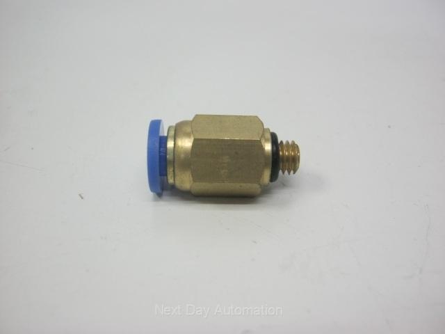 New Lot of 25 New Pneumatic Push-In Fitting: 4mm Tubing, Straight, M5 x 0.8 Thread