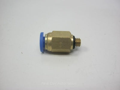 New Lot of 25 New Pneumatic Push-In Fitting: 4mm Tubing, Straight, M5 x 0.8 Thread